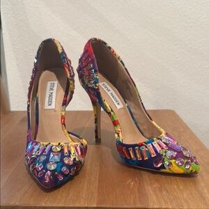 Steve Madden Purple and Blue Heels with Pointed Toe